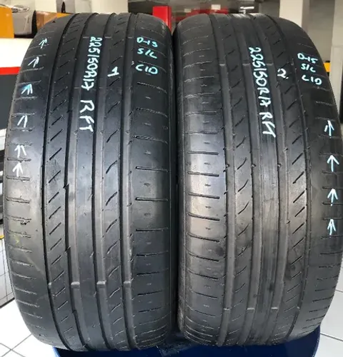 Kit 02 Pneus 225/50r17 Continental Contisportcontact 5 94w run flat *usados 1/2