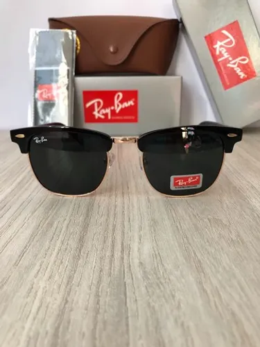 Óculos Ray ban Clubmaster tradicional gold