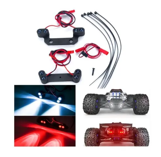 Kit de Iluminação de Led Dianteria e Traseira Para Rc Traxxas E-revo 1.0 -2.0 - 1/10