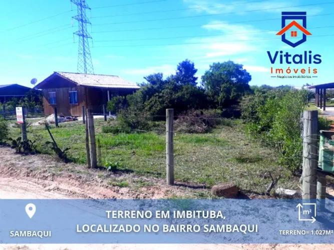 Terreno em Imbituba, no bairro Sambaqui, medindo 1.027m²