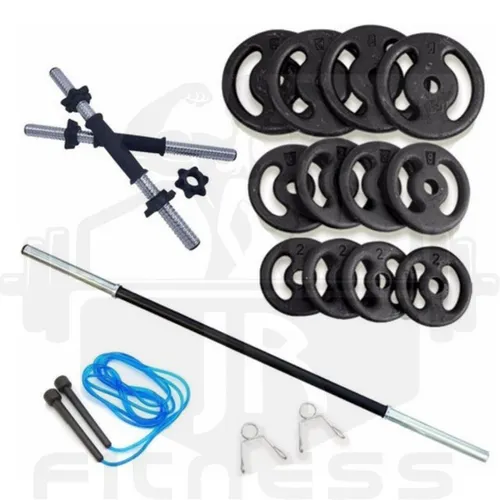 KIT BARRAS E ANILHAS COM 40KG