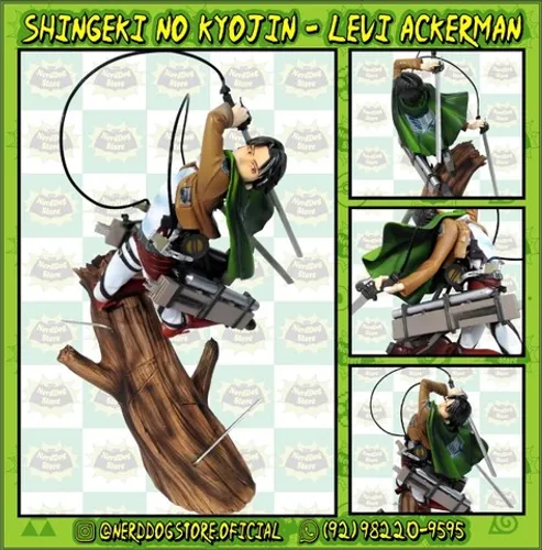 Action Figure Levi Ackerman - NerdDog Store Shingeki no Kyojin Attack on Titan Mikasa Eren