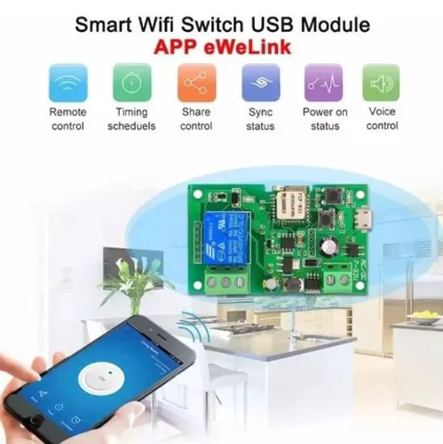 Sonoff Relê Interruptor Wifi 5v 12v Rf  Pulso Portão De Garagem  App Ewelink COD-AM529 