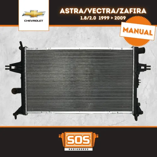 Radiador Chevrolet Astra/Vectra/Zafira (MAN) 1999/2009