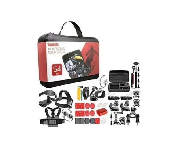 Kit Acessorios Maleta 54 Ítens Go pro 7 Black Completo Go Pro Hero 6 5 4 3