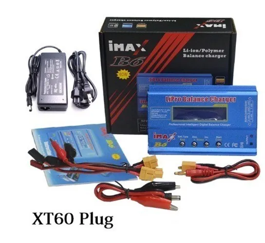 Carregador Digital Imax B6 - P/ Bateria Nicd, Nimh, Lipo, Chumbo C/ Cabos e Fonte