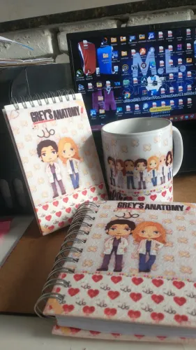 Kit caneca, agenda e bloco 