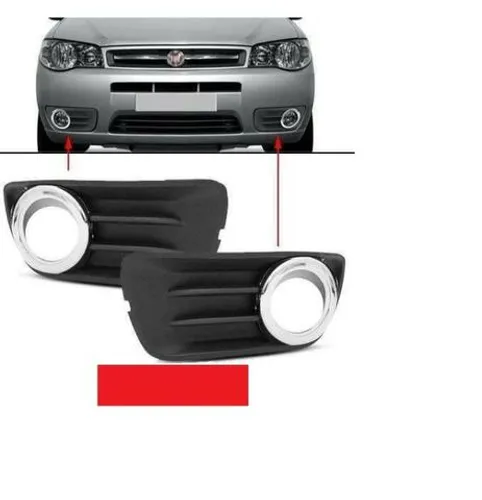 Grade Moldura Para-Choque Farol de Milha Palio 10 11 12 13 14 15 16 17 cromado hh