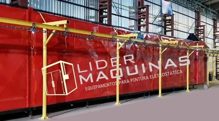 Estufa Cabine Pintura Eletrostática a Pó Linha Continua com Transportador 