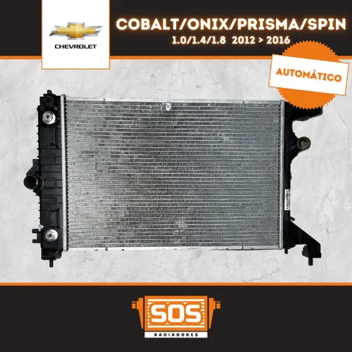 Radiador Chevrolet Cobalt/Onix/Prisma/Spin (Brasado) 2012/2016