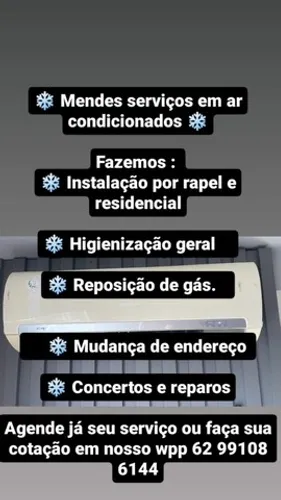 Ar condicionado estalações higienização reparos em geral