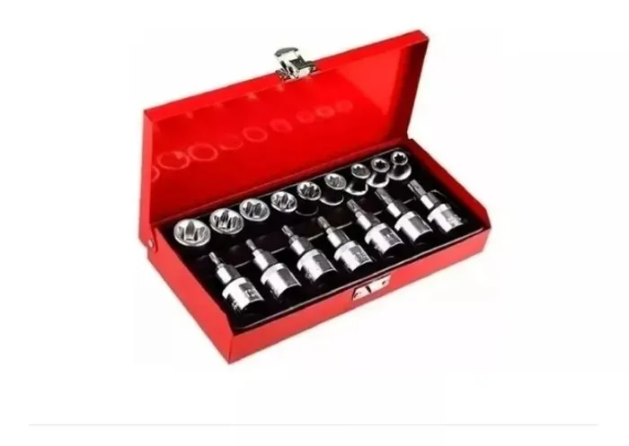 Jogo Soquete Torx 16 Pcs Macho E Femea Lotus 6800