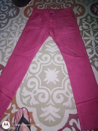 CALÇA JEANS MASCULINA VERMELHA EMPÓRIO ALEX.