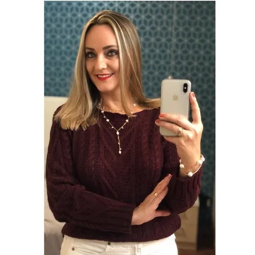 Blusa manga longa tricot modal Nova