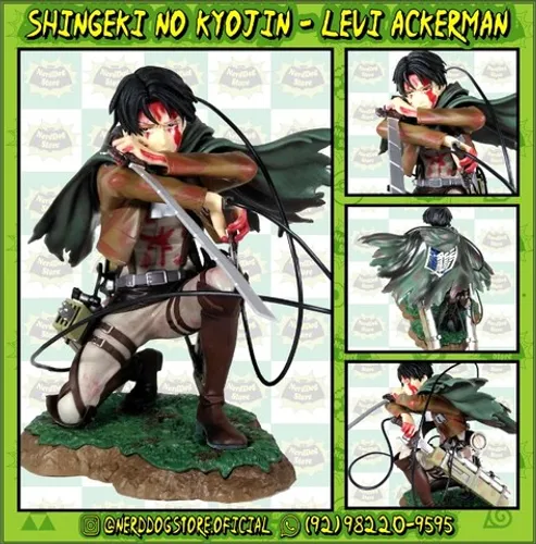 Action Figure Levi Ackerman - NerdDog Store Shingeki no Kyojin Attack on Titan Mikasa