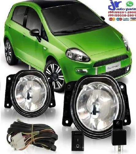 Kit Farol Milha Fiat Punto 2013 2014 2015 Auxiliar Neblina