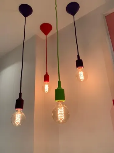 4 Luminarias com lâmpada filamento