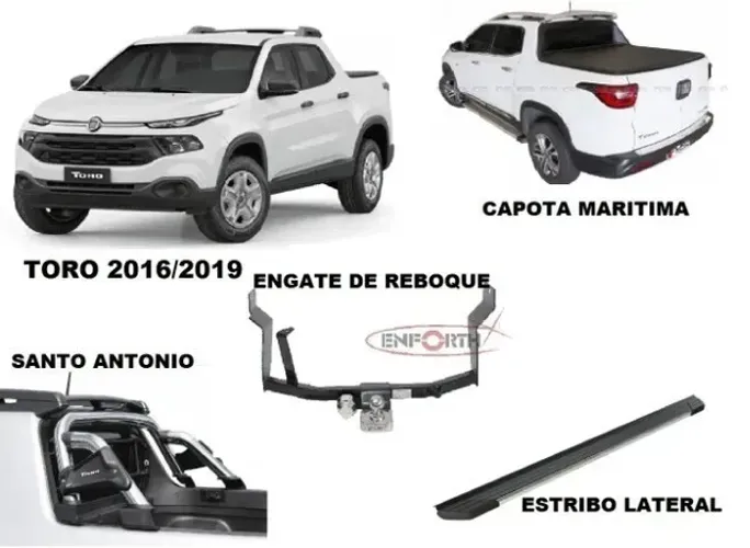 Kit Acessórios Bepo Automotivos Caminhonete - Toro 2016/2019 - Consulte