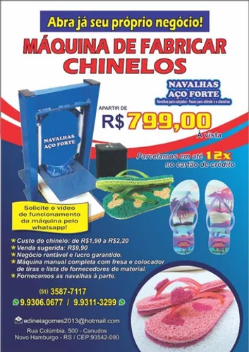 Presentee, algum que você quer ajudar, com a maquina de fazer chinelos *