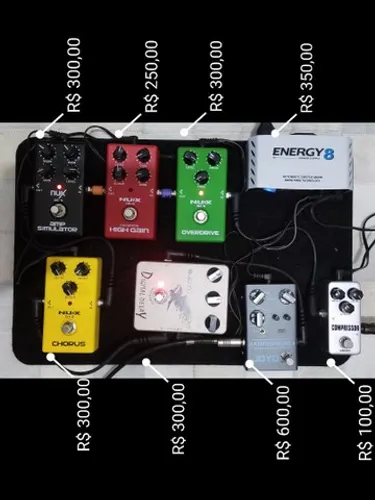 Set de pedais de guitarra