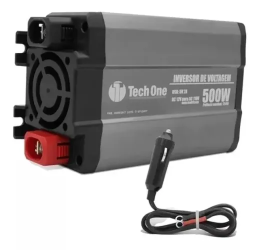 Inversor de Voltagem 500w 12v P/ 110v - Tech One