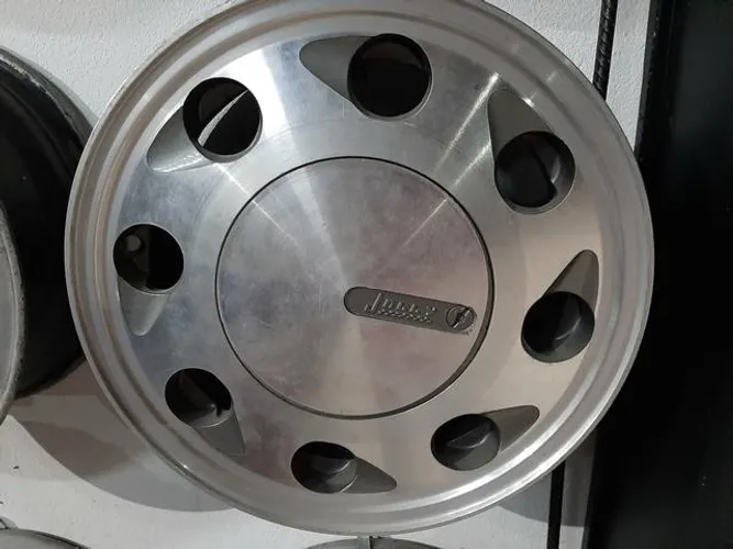 Roda aro 13 vw gol pingo d'água grafite com diamantado 4X100 jogo