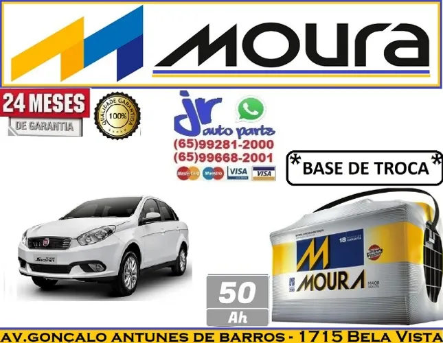 Bateria Moura Fiat Siena 50Ah 12v  