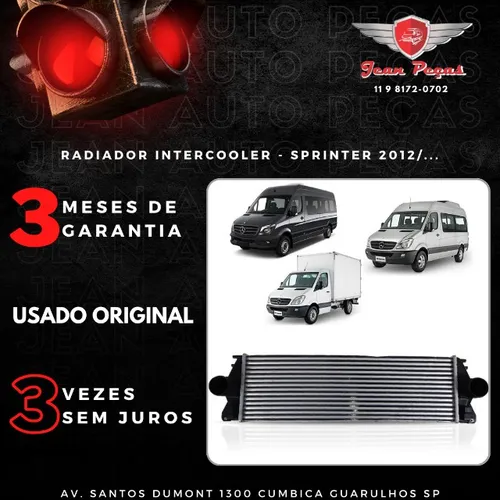 radiador intercooler - sprinter 2012 em diante