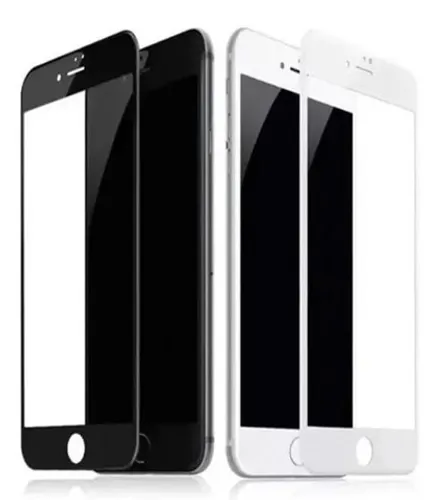 Película 3D de Vidro iPhone 7 Plus / 8 Plus Universal Preto e Branco