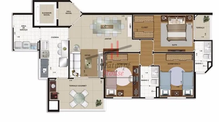 Lindo apartamento novo mobiliado no Anália Franco