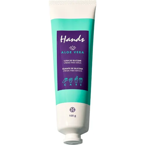 Luva De Silicone Aloe Vera Creme Para As Mãos Hands 100g - Hinode