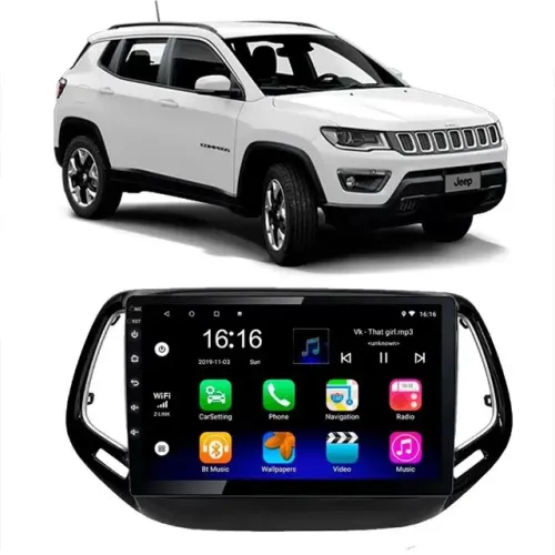 Multimídia Jeep Compass Android 10'' - Kronos KK6049