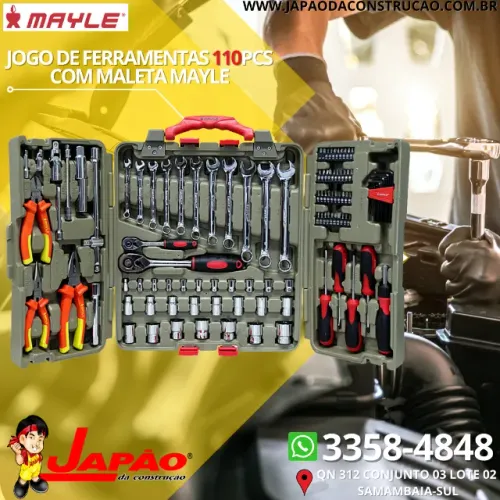 Kit Jogo de Ferramentas 110 pcs Espelhado Mayle Com Maleta Oferta Por Tempo Limitado