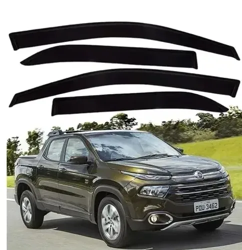 Calha De Chuva Fiat Toro 2016 2017 2018 2019 2020 4 Portas - Aplicada