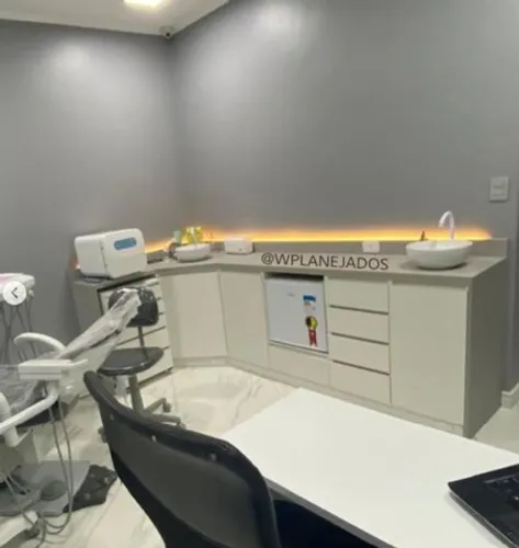 Armário com Carrinho Auxiliar - Odontológico Clínica Consultorio