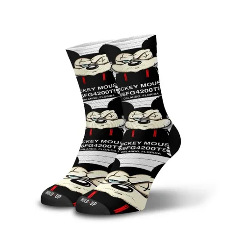 Meias Divertidas Bad Mickey Mouse Estilosas Geek 3/4 Disney
