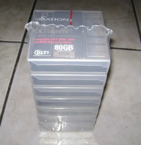 Pacote Lacrado Com Fitas Cartucho Dlt Tape Iv Imation 80gb