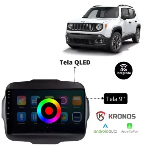 Multimídia Jeep Renegade 9'' - Kronos K6043 