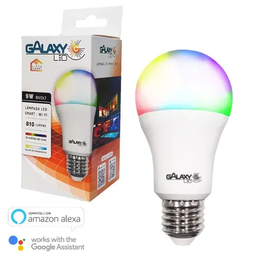 Lâmpada Led 9w Smart Inteligente Wifi Google Alexa Automação