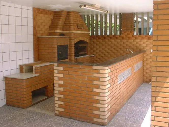 Churrasqueira+Fornos+Fogão 3 em 1 c/ 3,20 Alt. Mão Obra Inclusa