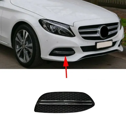Grade Tela Farol de Milha Direito Mercedes Benz C180 C200 2015 2016 2017 2018
