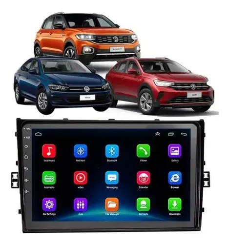 Multimídia Volkswagen Polo / Virtus / T-Cross - 9'' - Kronos K6046