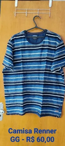 T-shirt masculina listradas Renner