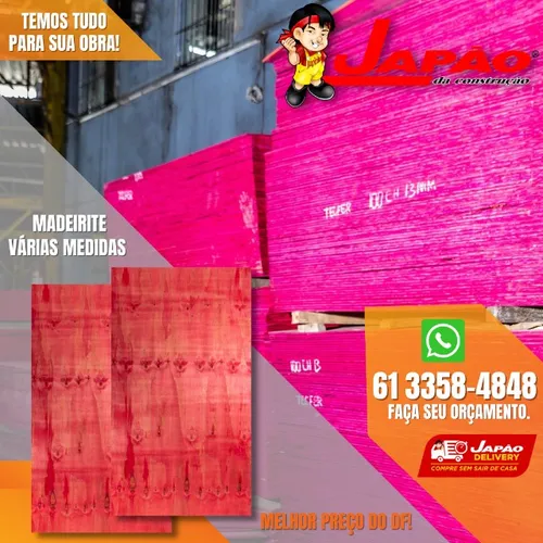 Madeirite Várias Medidas Melhor Preço do DF Faça Seu Orçamento Pelo Whatsapp
