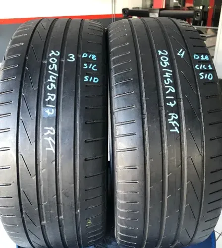 Kit 02 Pneus 205/45r17 Hankook Ventus S1 Evo2 88w Run Flat (usados) 3/4