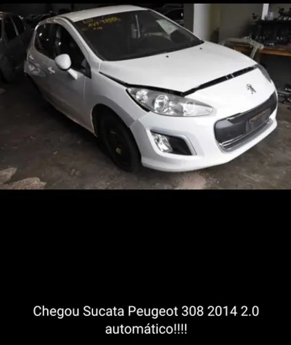 Sucata Peugeot 308 2.0 autm 2014 para retirada de peças