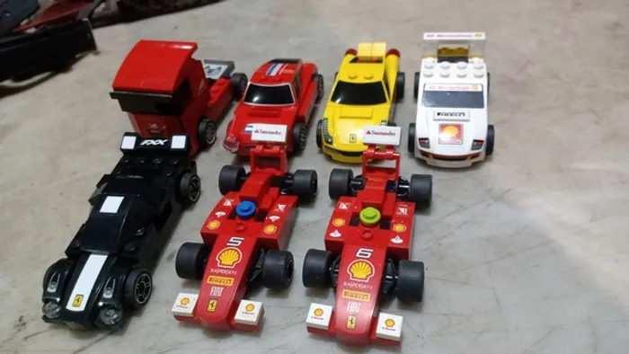 Coleção Lego Shell Helix completa com os sete carros todas as peças e manuais