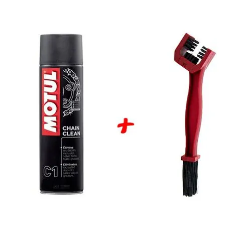 Kit Limpeza De Corrente Motul C1 + Escova De Limpeza