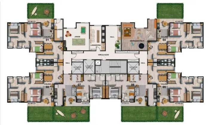 Apartamento Presidente Kennedy (Cod0128)