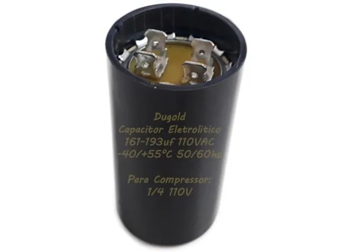 Capacitor Eletrolítico 161-193Uf Para 1/4 110Vac